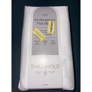 Threshold Full Size 400 Thread Count Performance Flat Sheet - White